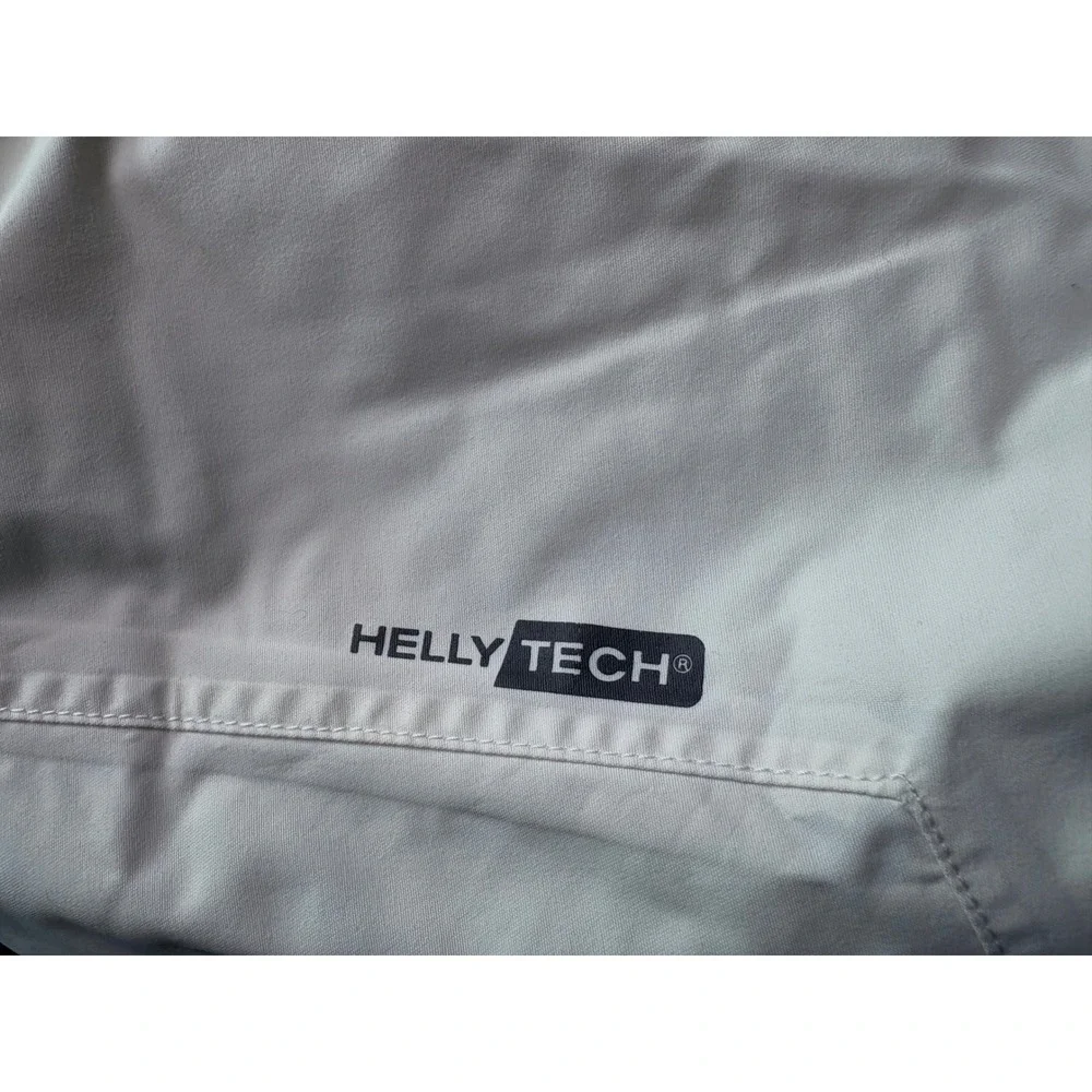 Helly Hansen Helly Tech Waterproof Ski Jacket Womens Large White Hooded Coat